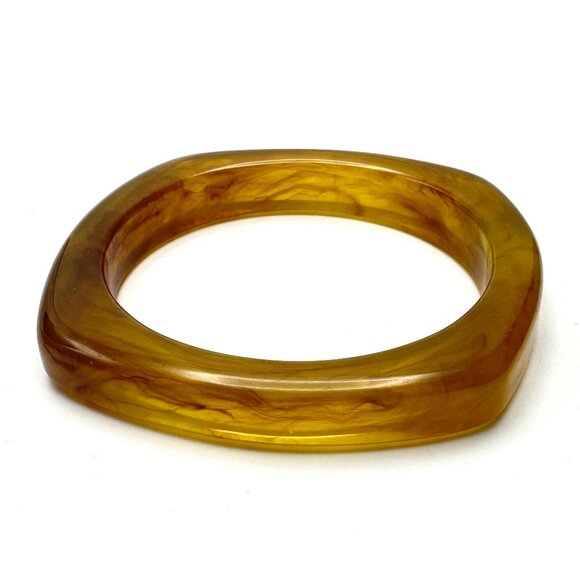 "Fabulous Tortiseshell Lucite Bangle Trio — 1960s-70s Mod Statement — EUC " - Picture 4 of 8